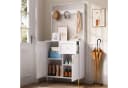 Merax Kompaktgarderobe Weiß mit Goldakzenten Soft-Close Bild 1