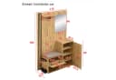 Merax Garderobe mit Spiegel und Sitzkissen Bild 5