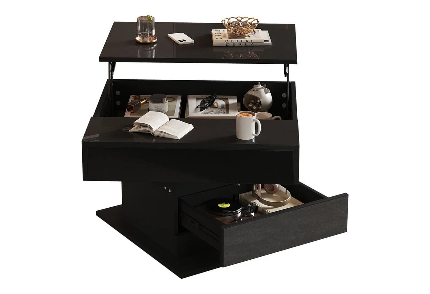 Merax Couchtisch Hochglanz 360° Drehbar - Bild 2
