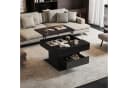 Merax Couchtisch Hochglanz 360° Drehbar Bild 3
