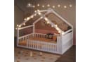 Merax Kinderbett Hausform 90x190cm Kiefernholz Bild 3