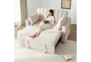 Merax Schlafsofa 2-Sitzer Sofa mit Schlaffunktion, Doppelsofa mit verstellbarer Rückenlehne, Getränkehalter und Kissen Bild 1