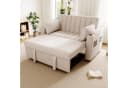 Merax Schlafsofa 2-Sitzer Sofa mit Schlaffunktion, Doppelsofa mit verstellbarer Rückenlehne, Getränkehalter und Kissen Bild 3