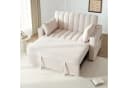 Merax Schlafsofa 2-Sitzer Sofa mit Schlaffunktion, Doppelsofa mit verstellbarer Rückenlehne, Getränkehalter und Kissen Bild 4