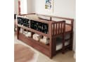Merax Kinderbett 90x200cm mit Ausziehbett Massivholz Hausbett Bild 2
