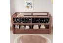 Merax Kinderbett 90x200cm mit Ausziehbett Massivholz Hausbett Bild 3