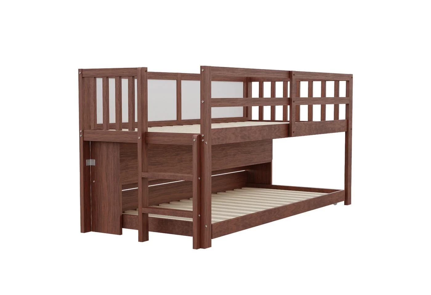 Merax Kinderbett 90x200cm mit Ausziehbett Massivholz Hausbett - Bild 5