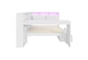 Merax L-förmiges Plattformbett mit LED, Steckdosen und USB, 140x200cm Bild 5