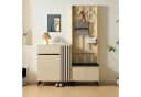 Merax Garderoben-Set mit Sitzbank und Sideboard, Flurmöbel-Set mit Schuhschrank Bild 2