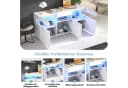 Merax Sideboard mit LED-Lichtleiste, Weiß, Hochglanzfront Bild 4