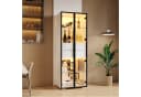 Merax Standvitrine Glasvitrine mit LED-Beleuchtung und Stauraum Bild 3