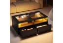 Merax LED-Couchtisch Wohnzimmertisch Beistelltisch mit LED-Beleuchtung Bild 2