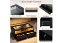 Merax LED-Couchtisch Wohnzimmertisch Beistelltisch mit LED-Beleuchtung Bild 5