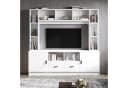 Merax Wohnwand-Set TV-Board-Set, 180 cm, Weiß, 2 Schränke, 2 Schubladen, 11 Fächer Bild 1