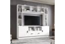 Merax Wohnwand-Set TV-Board-Set, 180 cm, Weiß, 2 Schränke, 2 Schubladen, 11 Fächer Bild 2