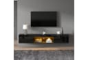 Merax Lowboard hängend mit Türen und offenes Fach, Fernsehtisch hochglanz, TV-Schrank mit LED, TV-Ständer, APP Bild 4