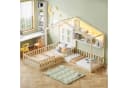 Merax Kinderbett Hausbett mit LED-Lichtband und Sicherheitsgitter Bild 3