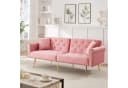 Merax Schlafsofa Rosa mit verstellbarer Rückenlehne & goldenen Metallfüßen Bild 3