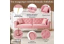 Merax Schlafsofa Rosa mit verstellbarer Rückenlehne & goldenen Metallfüßen Bild 4