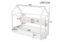 Merax Kinderbett mit LED-Beleuchtung, Plattformbett im Haus-Design Bild 5