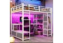 Hochbett aus Metall und MDF - Funktional und Sicher Bild 2
