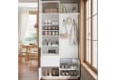 Merax Kompaktgarderobe 5-in-1 mit Spiegel und Sitzbank Weiß Bild 4