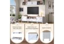 Merax Wohnwand-Set TV-Schrank & Vitrine Weiß Bild 5