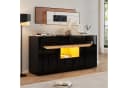 Merax Sideboard Hochglanz Weiß LED-Beleuchtung Bild 4