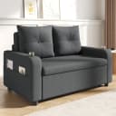 Merax Schlafsofa 3-in-1 mit USB-Anschluss Beige/Grau Bild 1