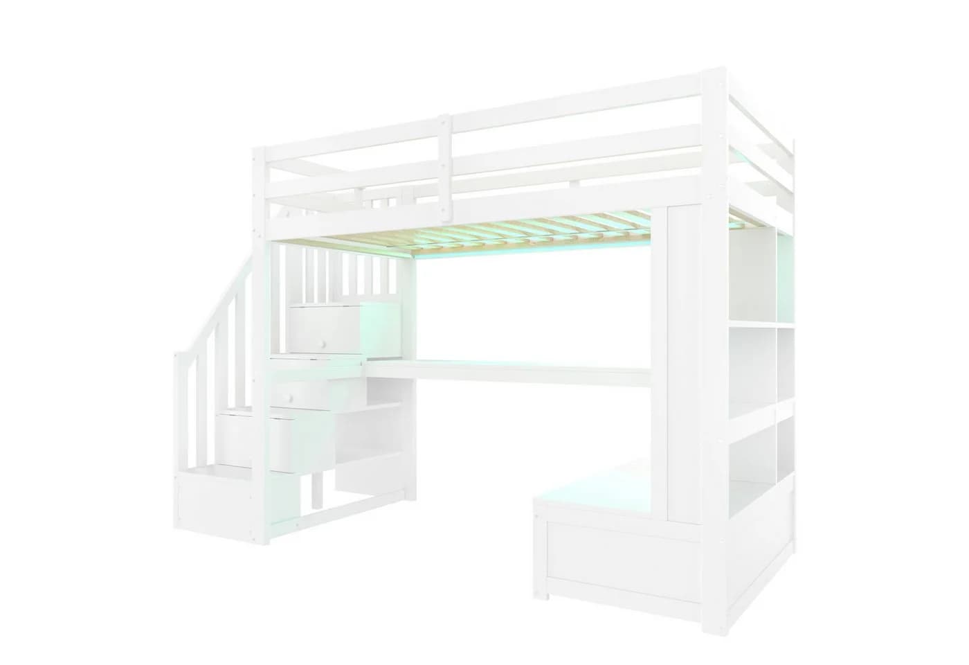 Merax Hochbett 90x200cm mit LED-Beleuchtung - Bild 5