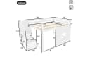 Merax Hochbett mit LED-Beleuchtung Kinderbett 140x200cm Bild 5