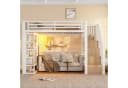Flieks Hochbett Metallbett 90x200cm mit LED-Leiste Bild 1