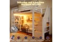 Flieks Hochbett Metallbett 90x200cm mit LED-Leiste Bild 5