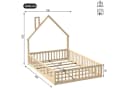 Flieks Kinderbett Massivholz 140x200cm Schornsteinform Beige Bild 4