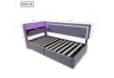Flieks Daybett Polsterbett 90x200cm Hydraulischer Stauraum LED USB Bild 5