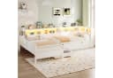 Flieks Kinderbett Dreierbett Daybett 90x200cm mit Ausziehbett Bild 2