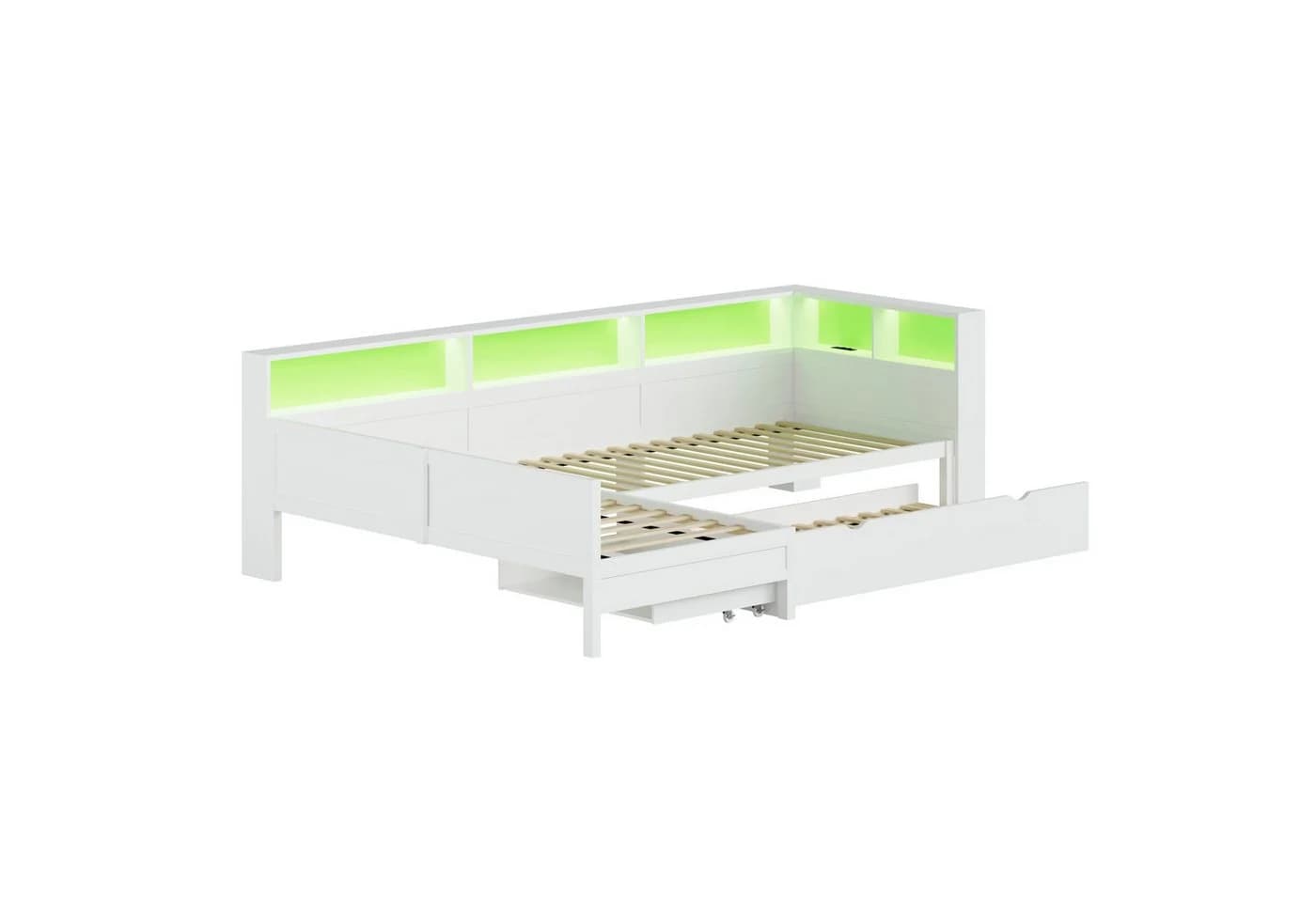 Flieks Kinderbett Dreierbett Daybett 90x200cm mit Ausziehbett - Bild 5