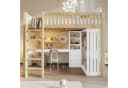 Flieks Hochbett mit Schreibtisch, Kleiderschrank & Schubladeschrank Beige Bild 1