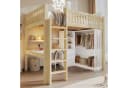 Flieks Hochbett mit Schreibtisch, Kleiderschrank & Schubladeschrank Beige Bild 2