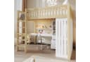 Flieks Hochbett mit Schreibtisch, Kleiderschrank & Schubladeschrank Beige Bild 3