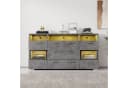 Merax Sideboard Industrial mit LED, 3 Schubladen, Grau Bild 2