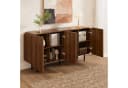 Merax Sideboard Nussbaum Optik 4 Türen Stauraum Bild 1