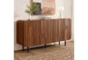 Merax Sideboard Nussbaum Optik 4 Türen Stauraum Bild 2