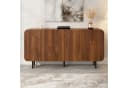 Merax Sideboard Nussbaum Optik 4 Türen Stauraum Bild 3