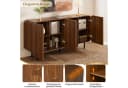Merax Sideboard Nussbaum Optik 4 Türen Stauraum Bild 5