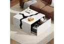 Merax Couchtisch Marmoroptik 70x70cm Kaffeetisch Wohnzimmertisch Bild 3