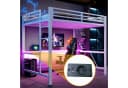 Merax Hochbett mit LED-Beleuchtung & USB-Ladestation 140x200cm Bild 2