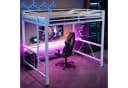 Merax Hochbett mit LED-Beleuchtung & USB-Ladestation 140x200cm Bild 3
