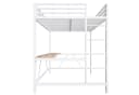 Merax Hochbett mit LED-Beleuchtung & USB-Ladestation 140x200cm Bild 5