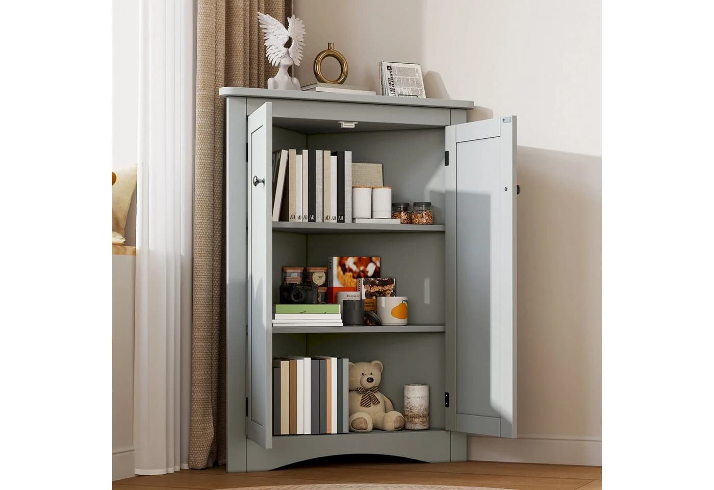 Flieks Eckschrank Grau Mehrzweckschrank - Bild 2